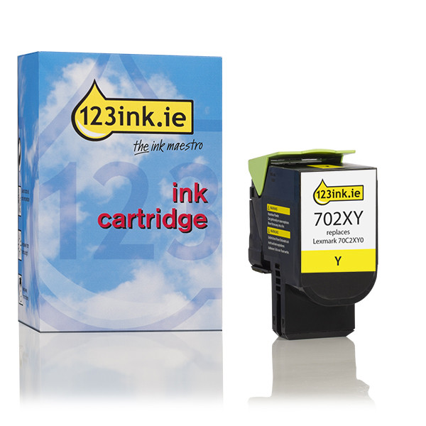 Κίτρινο Toner εξαιρετικά υψηλής χωρητικότητας Lexmark 702XY (70C2XY0) (123ink) 70C2XY0C 037261 - 1