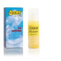 Κασέτα κίτρινου μελανιού Canon PFI-050Y (έκδοση 123ink) 5701C001C 132209