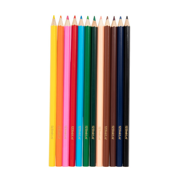 Κλασικά χρωματιστά μολύβια 123ink (12 τεμάχια) 301603 - 2
