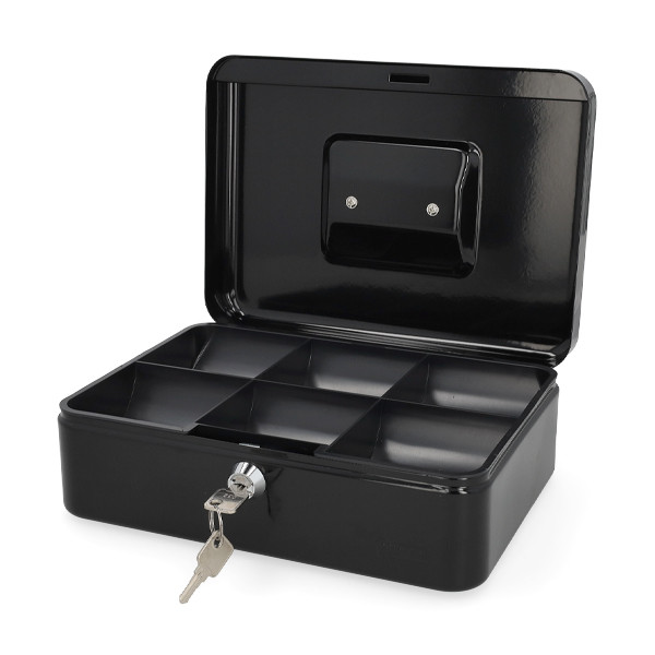 Κουτί Ταμείου από ατσάλι 123ink μαύρο (25 x 19,1 x 9 εκ.) 302942 - 2