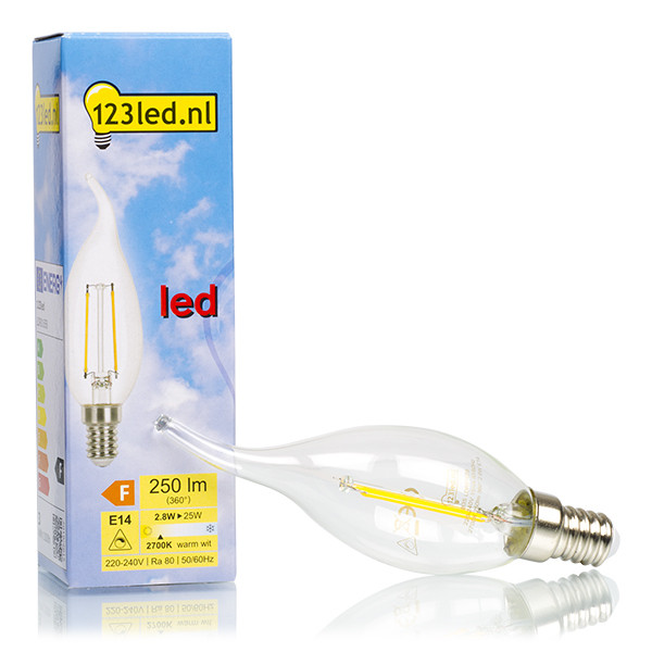 Λάμπα LED 123led E14 Candle Filament 2700K 250lm 2.8W Warm White LDR01658 - 1