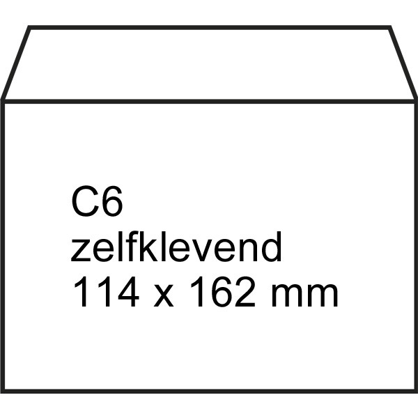 Λευκός Αυτοκόλλητος Φάκελος 123ink C6, 114 mm x 162 mm (συσκευασία 25) 123-201500-25 201500-25C 209026 300901 - 1