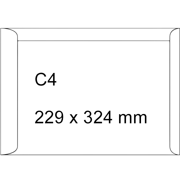 Λευκός φάκελος εγγράφων 123ink C4 με κόλλα, 229 mm x 324 mm (συσκευασία 10) 123-203080-10 203080-10C 209070 300939 - 1
