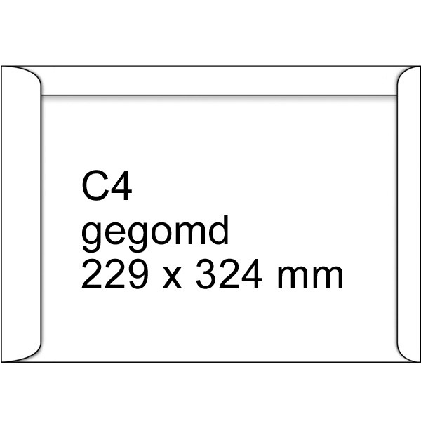 Λευκός φάκελος εγγράφων 123ink C4 με κόλλα, 229 mm x 324 mm (συσκευασία 25) 123-203080-25 203080-25C 209072 300940 - 1