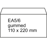 Λευκός φάκελος 123ink EA5/6 DL με κόλλα, 110 mm x 220 mm (συσκευασία 500) 123-201020 201020C 209002 88099423C 300906
