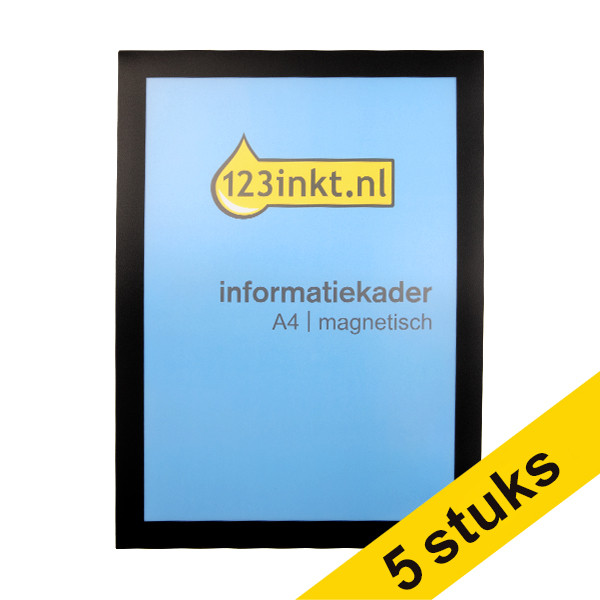 Μαγνητική Κορνίζα 123ink A4 Black 5Τεμ 301733 - 1
