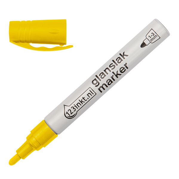 Μαρκαδόρος Ανεξίτηλος 123ink Yellow (1 - 3 mm) 300829 - 1