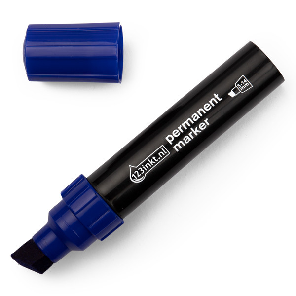 Μαρκαδόρος μπλε 123ink μόνιμος (μύτη 5 - 14 mm) 300838 - 1