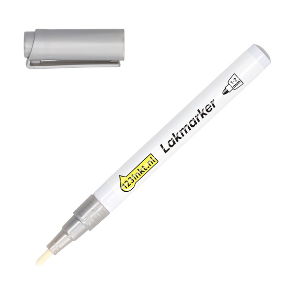 Μαρκαδόρος χρώματος 123ink ασημί (στρογγυλός 1 - 2 mm) 302982 - 1