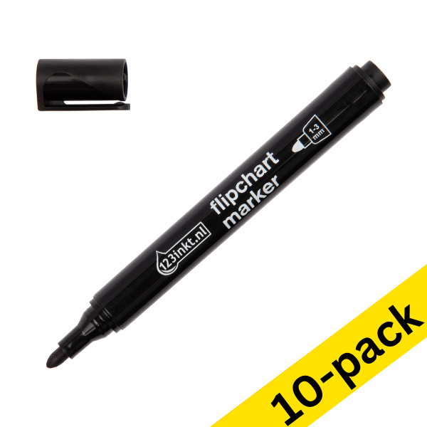 Μαρκαδόρος Flipchart 123ink 1 - 3mm Black (9+1 ΔΩΡΟ) 390558 - 1