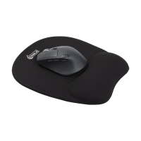 Μαύρο Mouse Pad 123ink με αφρό μνήμης & στήριγμα καρπού 9176501C 301036