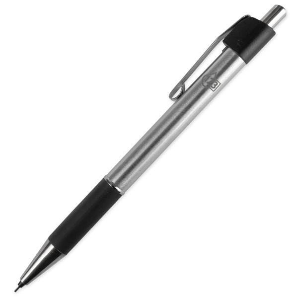 Μηχανικό μολύβι 123ink 0,7 mm με λαστιχένια λαβή ασημί 300359 - 1