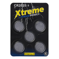 Μπαταρία κουμπιού λιθίου 123accu Xtreme Power CR2025 (5 τμχ) ADR00070