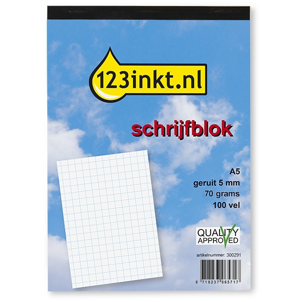 Μπλοκ Σημειώσεων 123ink A5 100 Φύλλα Καρέ 300291 - 1