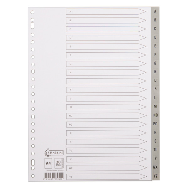 Πλαστικά Ευρετήρια Διαχωριστικά Α4 123ink A-Z 300528 - 1