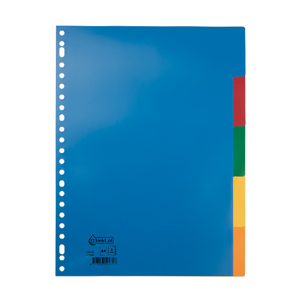 Πλαστικά διαχωριστικά A4 123ink με 5 ενότητες (23 οπών) 301626 - 1