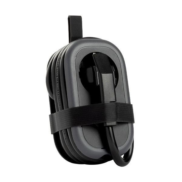 Πολύπριζο σε ρολό 123ink 1 Θέσης με 3 x USB 1,13m Black 390025 - 1