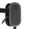 Πολύπριζο σε ρολό 123ink 1 Θέσης με 3 x USB 1,13m Black 390025 - 2