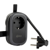 Πολύπριζο σε ρολό 123ink 1 Θέσης με 3 x USB 1,13m Black 390025 - 3