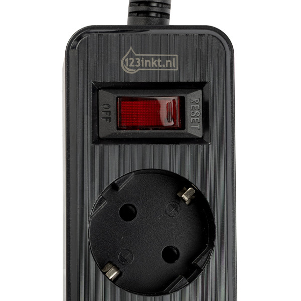 Πολύπριζο 123ink 5 Θέσεων με 3 x USB 2m Black 390029 - 2