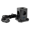 Πολύπριζο 123ink 5 Θέσεων με 3 x USB 2m Black 390028 - 3