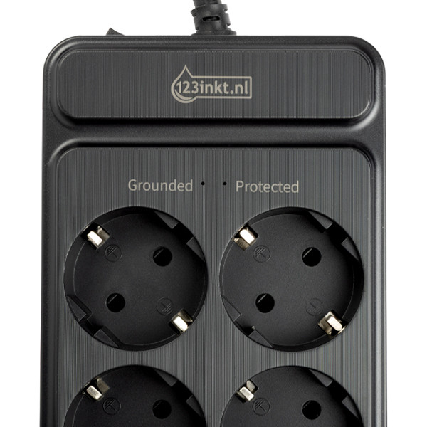 Πολύπριζο 123ink 6 Θέσεων με 4 x USB 2m Black 390030 - 2