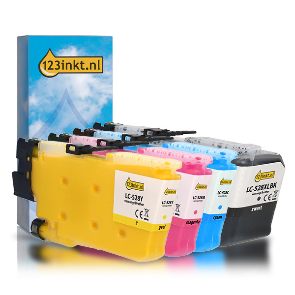 Προσφορά: Η έκδοση 123ink αντικαθιστά το Brother LC-528 Black + 3 Colours 4-pack 051599 - 1