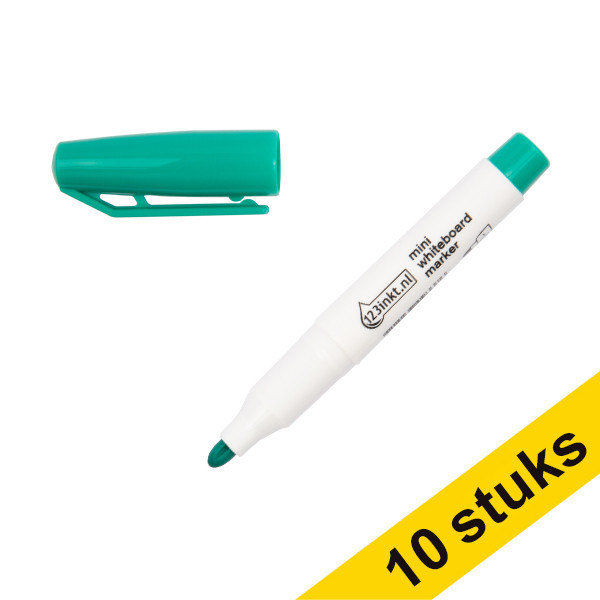Προσφορά: Μαρκαδόρος Ασπροπίνακα Mini 123ink 1mm Green 10Τεμ 390573 - 1