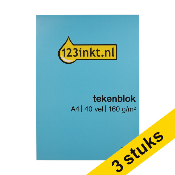 Προσφορά: Μπλοκ Σχεδίασης 123ink A4 160gr 40 φύλλων 3Τεμ 301431 - 1