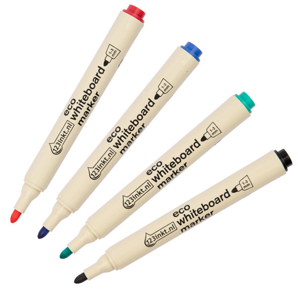 Προσφορά: Σετ Μαρκαδόροι eco Ασπροπίνακα 123ink 1 - 3 mm 4-pack 390592 - 1
