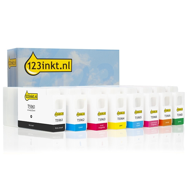 Προσφορά: Συμβατά Μελάνια Epson T596 Black + 7 Colours (123ink) 8-pack 127031 - 1