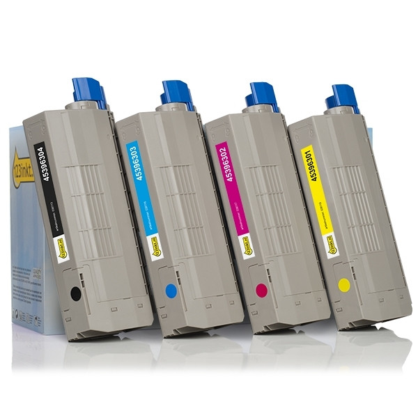 Προσφορά: Συμβατά Τοner OKI 45396304/03/02/01 Black + 3 Colours (123ink) 4-pack 130090 - 1