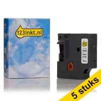 Προσφορά: Συμβατή Ταινία Dymo S0718600 / 18444 IND Rhino Vinyl 5,5m x 12mm Black on White 5-pack (123ink) S0718600C 650535