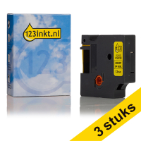 Προσφορά: Συμβατή Ταινία Dymo S0720580 / 45018 7m x 12mm Black on Yellow (123ink) 3-pack