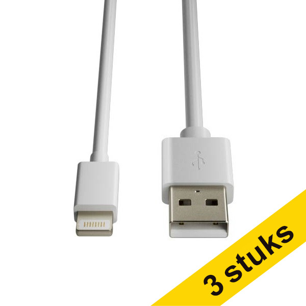 Προσφορά: 3 Καλώδια Φόρτισης Lightning White 1m (123ink) 302472 - 1