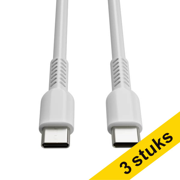 Προσφορά: 3 Kαλώδια Φόρτισης USB-C σε USB-C White 2m (123ink) 302626 - 1