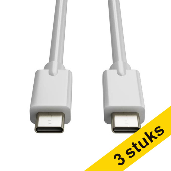 Προσφορά: 3x καλώδιο φόρτισης USB-C σε USB-C 3.2 123ink Λευκό (2 μέτρα) 302629 - 1