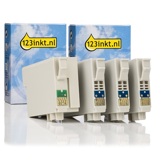 Προσφορά : Συμβατά Μελάνια Epson T130 serie Black + 3 Colours (123ink) 4-pack 127008 - 1