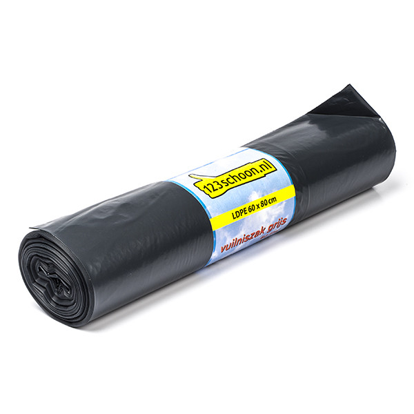 Σακούλα σκουπιδιών γκρι LDPE 123ink, 60 λίτρα (συσκευασία 20 x 20) SDR00383 - 1