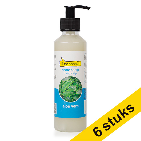 Σαπούνι Χεριών 123ink ECO Soft Aloe Vera, 250ml 6-pack SDR06200 - 1