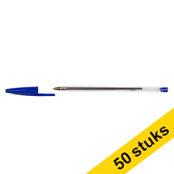 Στυλό διαρκείας 123ink με καπάκι σε ανοιχτό μπλε χρώμα (50 τεμάχια) 302081 - 1