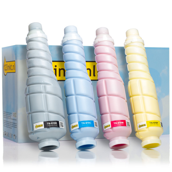Συμβατά Toner Konica Minolta: TN-610K/C/M/Y Black + 3 Colours (123ink) 130128 - 1
