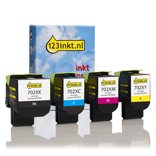Συμβατά Toner Lexmark 70C2XK0/C0/M0/Y0 BK/C/M/Y (123ink) 4-pack 130289 - 1