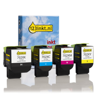 Συμβατά Toner Lexmark 70C2XK0/C0/M0/Y0 BK/C/M/Y (123ink) 4-pack 130289