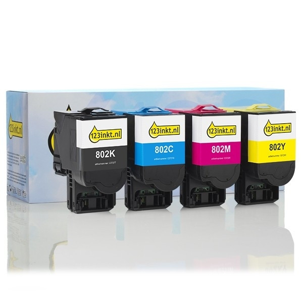 Συμβατά Toner Lexmark 80C20K0/C0/M0/Y0 BK/C/M/Y (123ink) 4-pack 130285 - 1