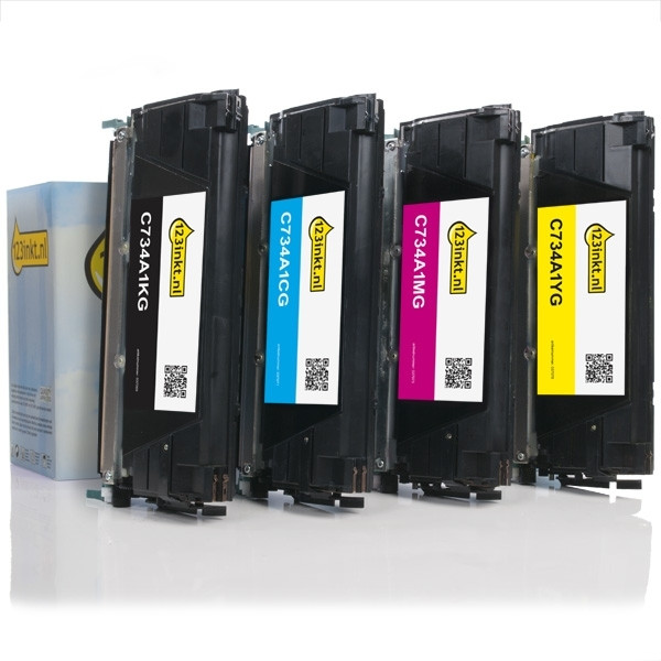 Συμβατά Toner Lexmark C734A1KG/CG/MG/YG BK/C/M/Y (123ink) 4-pack 130278 - 1