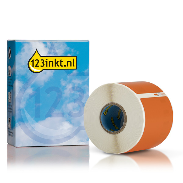 Συμβατές Ετικέτες Dymo S0722430 / 99014 Αποστολής & Ονομάτων (123ink) Orange 089373 - 1