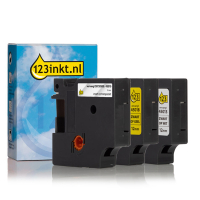 Συμβατές Πολυεστερικές Αυτοκόλλητες Ταινίες Dymo D1 7m x 12mm (123ink) 3-pack 089225