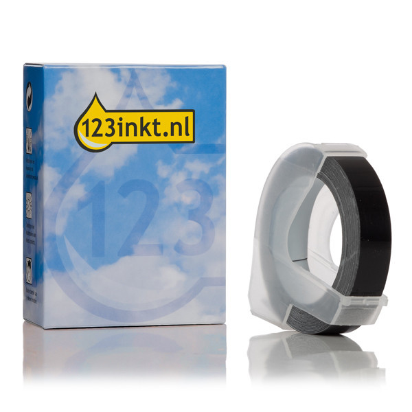 Συμβατή Ανάγλυφη Ταινία 3m x 9mm White on Black (123ink) 089261 - 1