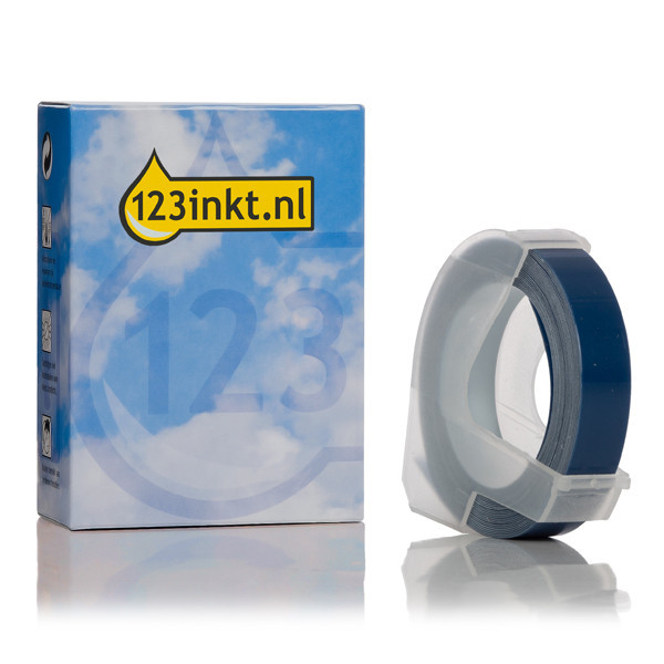 Συμβατή Ανάγλυφη Ταινία 3m x 9mm White on Blue (123ink) 089262 - 1